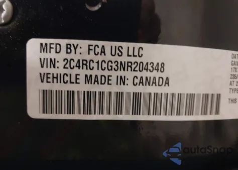 2022 Chrysler Voyager Lx из США, поврежденный, VIN 2C4RC1CG3NR204348